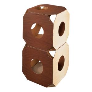 가리가리 쉘프 (다크브라운+베이지) 스크래쳐 큐브타워 고양이 스크래쳐/캣타워