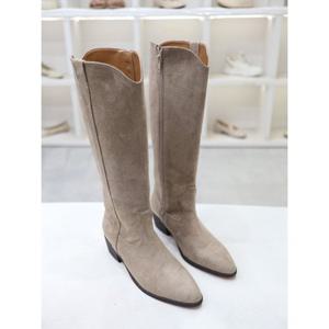 [블리아르]웨스턴 스웨이드 미들힐 여성 롱부츠 5cm BLMD500549-