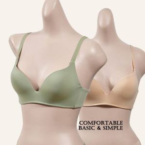 (클레오)(BR9045 C컵) 색상 누디 노와이어 브라 C컵