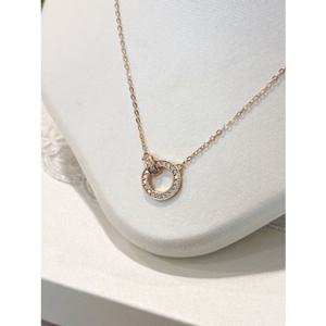 미니골드 14k 인터락 목걸이 NNKM4369