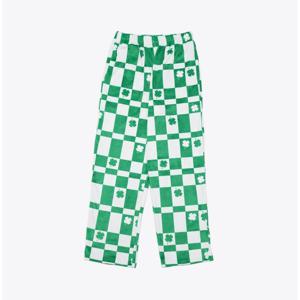 [예스][스윗홈웨어]네잎클로버 체커보드 나염 밍크 스판 수면바지YSMEZA53