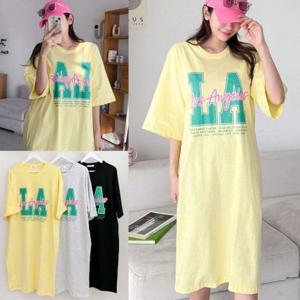 원피스 OPS 여성 빅사이즈 파크빅프린팅 반팔 504U364S 의류