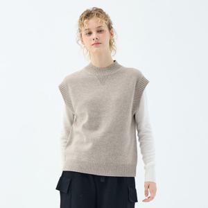 [유닛]캐시미어 블렌드 사프란 베스트 (UFKKVE466N-BEIGE)
