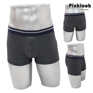 [핑크룩] 멜란지코튼 드로즈 남성팬티/블랙