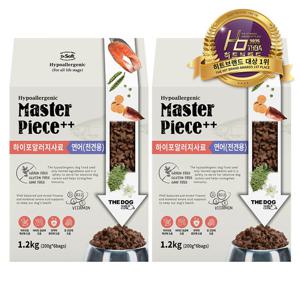 더독 닥터소프트 하이포알러지 명작 연어 전견용 1.2kg 2개 + 바른육포 1개 랜덤 증정