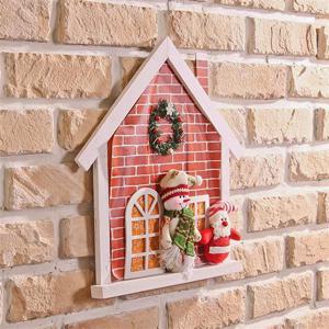 산타와 눈사람 벽장식 40cm 인테리어