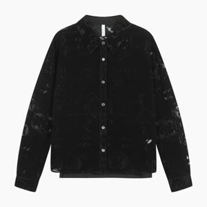 [베네통]메쉬 블록 벨벳 블라우스BABL91541