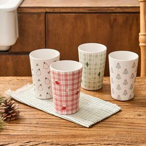 [모던하우스] L 포근한 겨울 뱀부파이버 패턴 컵 4P 330ml