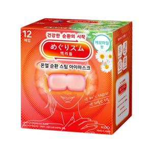 메구리즘 멕리듬 스팀 아이마스크 캐모마일향 12매입 온열안대 수면안대