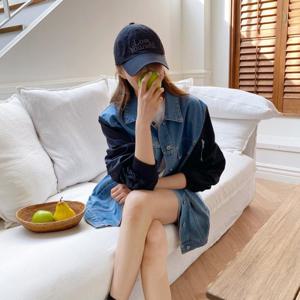 [옷자락]여자 보이프렌드핏 큰사이즈 청자켓 박스 공항 점퍼