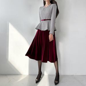 [금찌]금찌 트윙클 벨벳 원피스 ST7087D