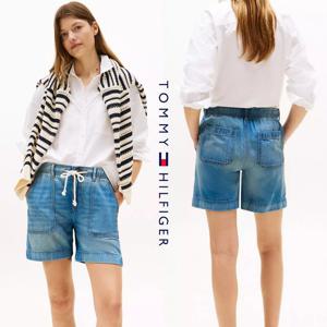 타미힐피거 XW04823-EX0 여자 데님 유틸리티 쇼츠 반바지