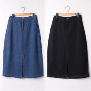 [강물처럼]위쉬몰 EZ 인디고블랙트임청치마(A901H009) 빅사이즈