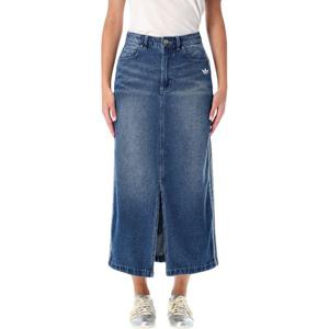 아디다스 하이웨이스트 프론트 슬릿 데님 미디 스커트 JW2658 I