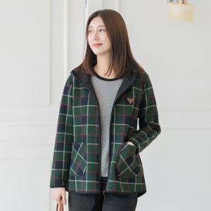 엄마옷 마담4060 겨울체크패턴점퍼 데일리 여성 -ZJP2511008-