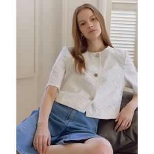 아떼 바네사브루노 여성 25SS 백화점BEST시즌오프 화이트 올풀림 면 자켓 VLJA5B231WT