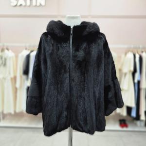 [샤틴]천연모피 풀스킨 집업 밍크코트S254C013A