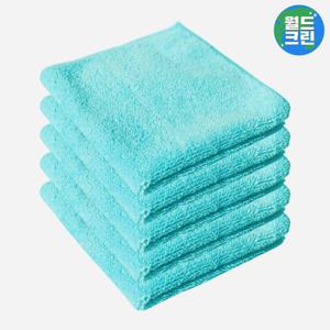 월드크린 코코 다용도 세차 타월 20x20 5장 자동차 버핑 드라잉 극세사 타올