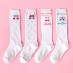 [레노마 이너웨어]위시캣 아동 니삭스 양말 4족 세트 TF1YW62340