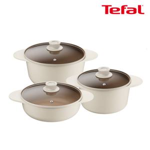 테팔 인덕션 주물 아이콘 냄비 3종(양수18+20+전골24)(+실리콘 냄비손잡이+냄비받침)