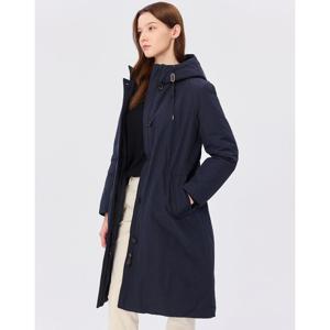 헤지스 여성 24FW 가격인하스테디셀러덕다운 네이비 야상형 논퀼팅 롱 헤비다운 점퍼 WSJU4D016N2