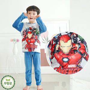 [토토와모모]캡틴 남아 잠옷 겨울 수면 내복 밍크 어벤져스 지니