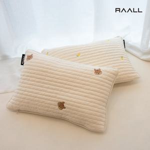 라올 코튼100 아기베개 자수 아기침구 베개 순면 100수 항균솜