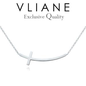 [브리앙] 14K 커브드 크로스 목걸이 (금목걸이,십자가,생일선물)