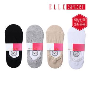 [엘르(양말)]숙녀 편직 무지 덧버선3족 ES21078A_3