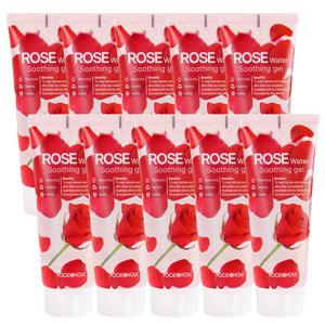 (10개)푸드어홀릭 로즈 워터 수딩젤 100ml /튜브 휴대용 순한 수분충전 수딩겔