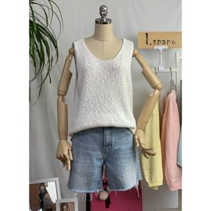 [엘스파노]여성 뒤트임 포인트 니트조끼_DMQ4240._JJ