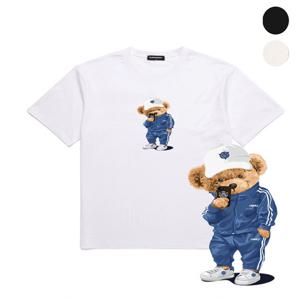 [밴웍스]COMPORT BEAR  오버핏 반팔 티셔츠 (VNDTS211) 화이트