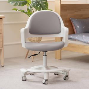 [에보니아] 엘론의자 패브릭 화이트프레임 발받침대제외