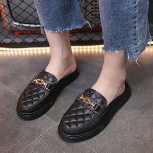 여성여름신발 퀼팅 뮬슬리퍼 여자 블로퍼 데일리 사무실 실내화