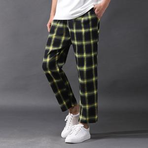 [후앙스] 블랙홀 체크 밴딩바지 커플바지 이지웨어 CICP5315