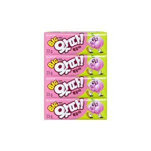 롯데제과 롯데껌 빅 풍선껌 왓따 복숭아맛 x 4개