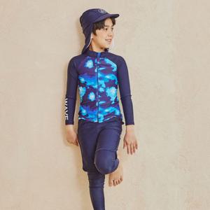 [아이스샌드]아이스샌드 남주니어 집업래쉬가드 이중반바지세트 BR-77201