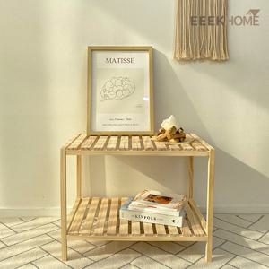 [이크홈] 원목 렌지대 겸용 수납선반 600