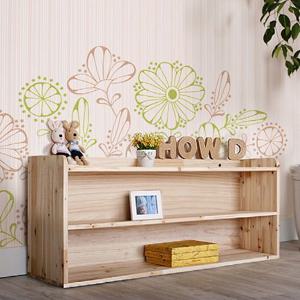 [하우디가구] 원목교구장 2단라운드 18T /천연원목/삼나무/레드파인/교구장/책장/책꽂이/수납장/아동가구/유아가구