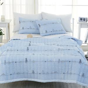 지베딩 고양이의 꿈 시어서커 리플 여름 이불베개세트 S