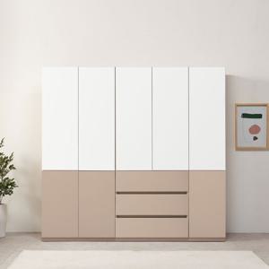 파로마 솔트 터치도어 2000 키큰 서랍+행거+틈새 옷장 mcr144