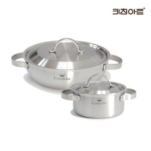 키친아트 코델리아 IH통5중 304스텐 냄비세트 2종i 양16+전24