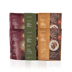 [워커힐호텔] 갈비탕 곰탕 육개장 3종 6팩(각2팩)