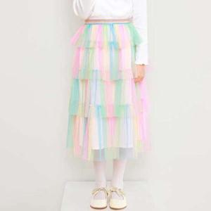 [택가39,800원]R. 티어드 4단 롱 망사 스커트 JUFSK01