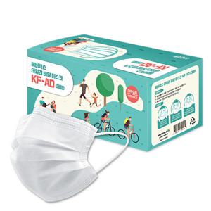 에버렉스 KFAD 데일리 비말차단 덴탈 일회용 마스크 100매 화이