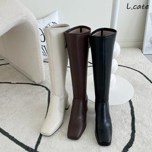 [엘케이트]엘케이트 여성 롱부츠 SM1592 여자 소가죽 하이힐 부