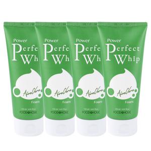 (4개)푸드어홀릭 파워 퍼펙트 알로에베라 휩 폼클렌징 120ml