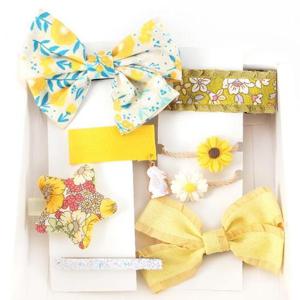 [아랑로랑] 베이지프리지아 아동헤어핀헤어끈 8종세트