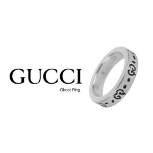 구찌 YBC477932001 (477932 J8400 0701) 고스트 해골 4mm 실버반지