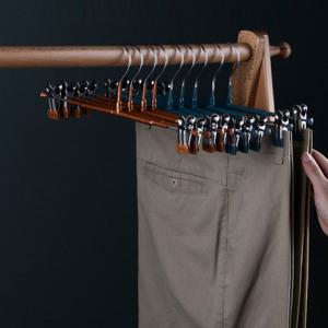 프리미엄 논슬립 집게 바지걸이 100개 행거 다용도 바지 옷걸이
